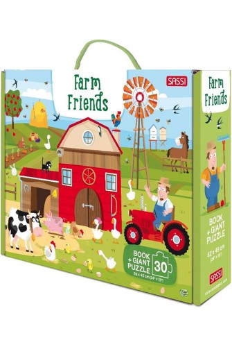 Giant Puzzle And Book - Farm Friends